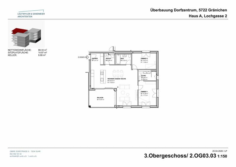 Haus A 3. OG 3 1/2 Zimmer