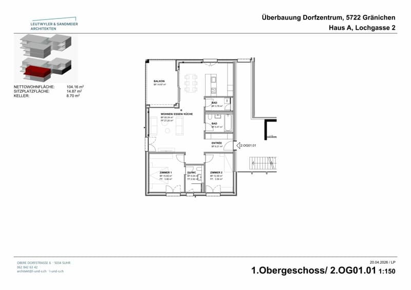 Haus A 1. OG 3 1/2 Zimmer
