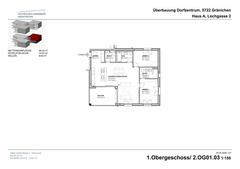 Haus A 1. OG 3 1/2 Zimmer