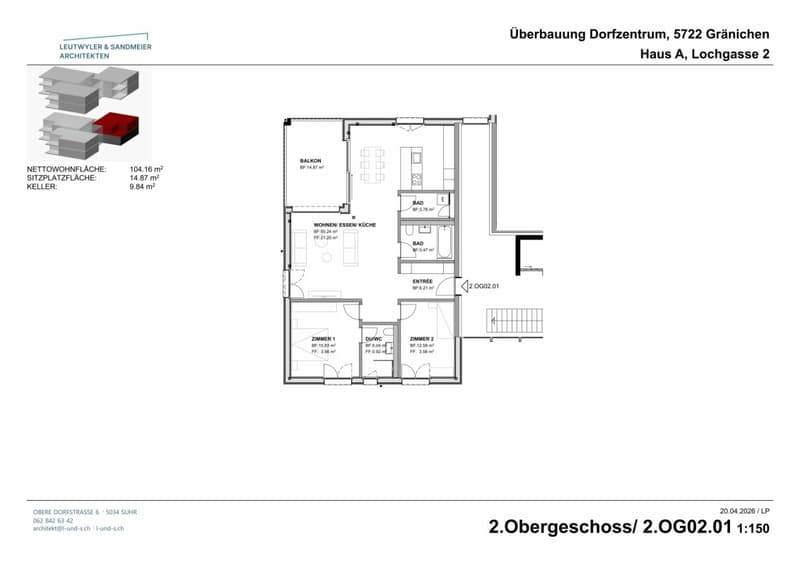 Haus A 2. OG 3 1/2 Zimmer