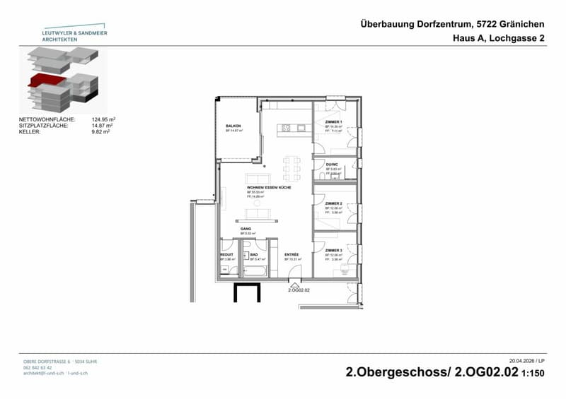 Haus A 2. OG 4 1/2 Zimmer