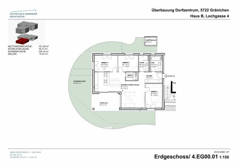 Haus B EG 4 1/2 Zimmer
