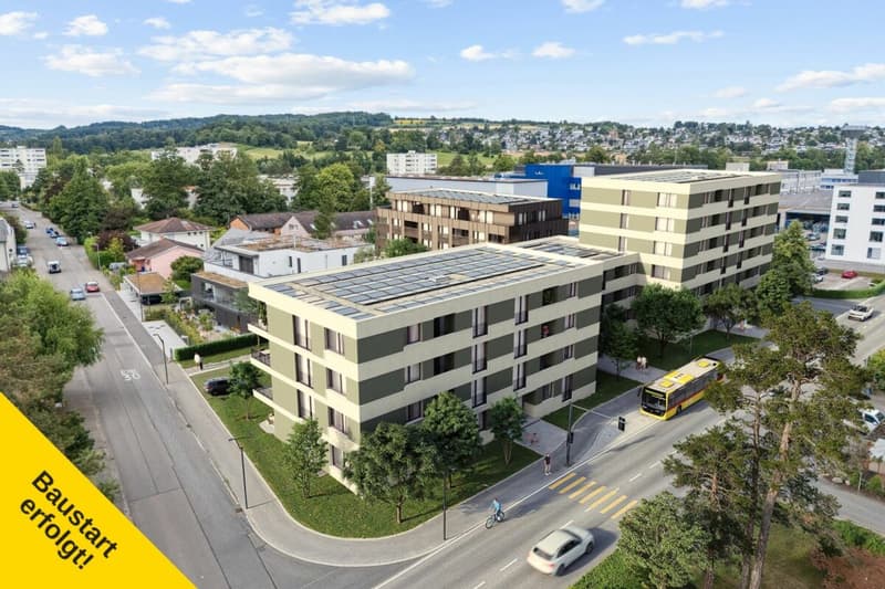 3.5 Zimmer Attikawohnung mit 105 qm Wohnfläche und 35 qm Terrasse (1)
