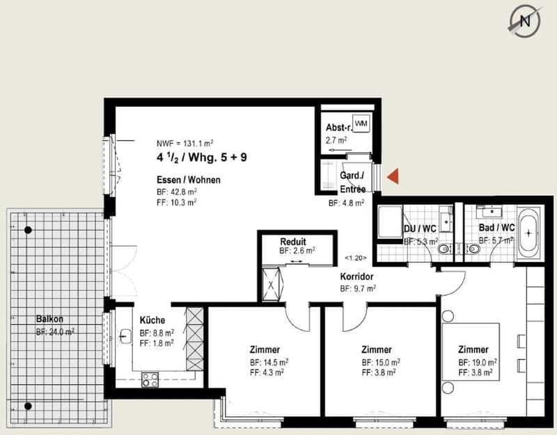 Hochwertig ausgebaute Traumwohnung im Südquartier (11)