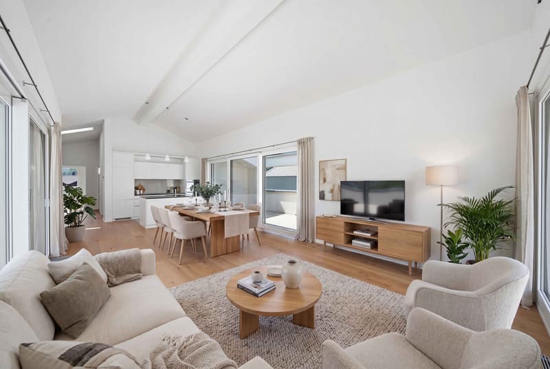 APPARTEMENT DE HAUT DE GAMME DE 3,5 PIÈCES SOUS LES TOITS AVEC VUE PANORAMIQUE (1)