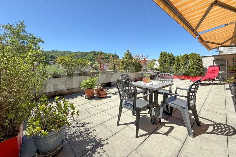 Terrassenwohnung mit toller Aussicht und zusätzlichem Garten in Zeiningen zu verkaufen (1)