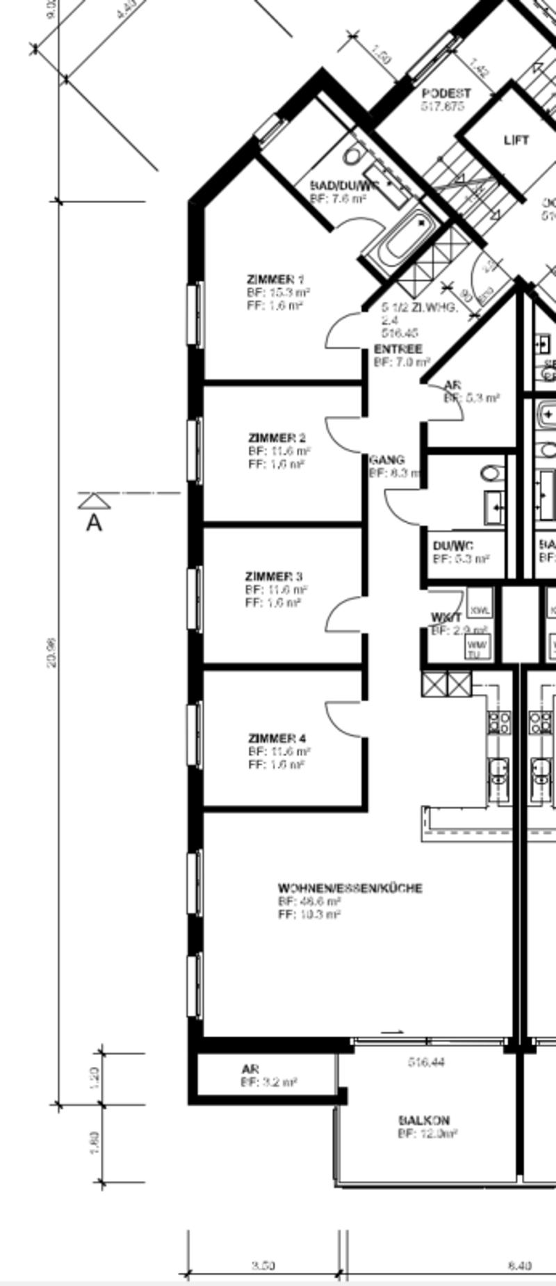 Grosszügige und moderne 5 ½-Zimmerwohnung zu mieten (5)