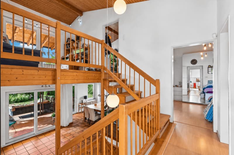 Offene Architektur über mehrere Wohnebenen