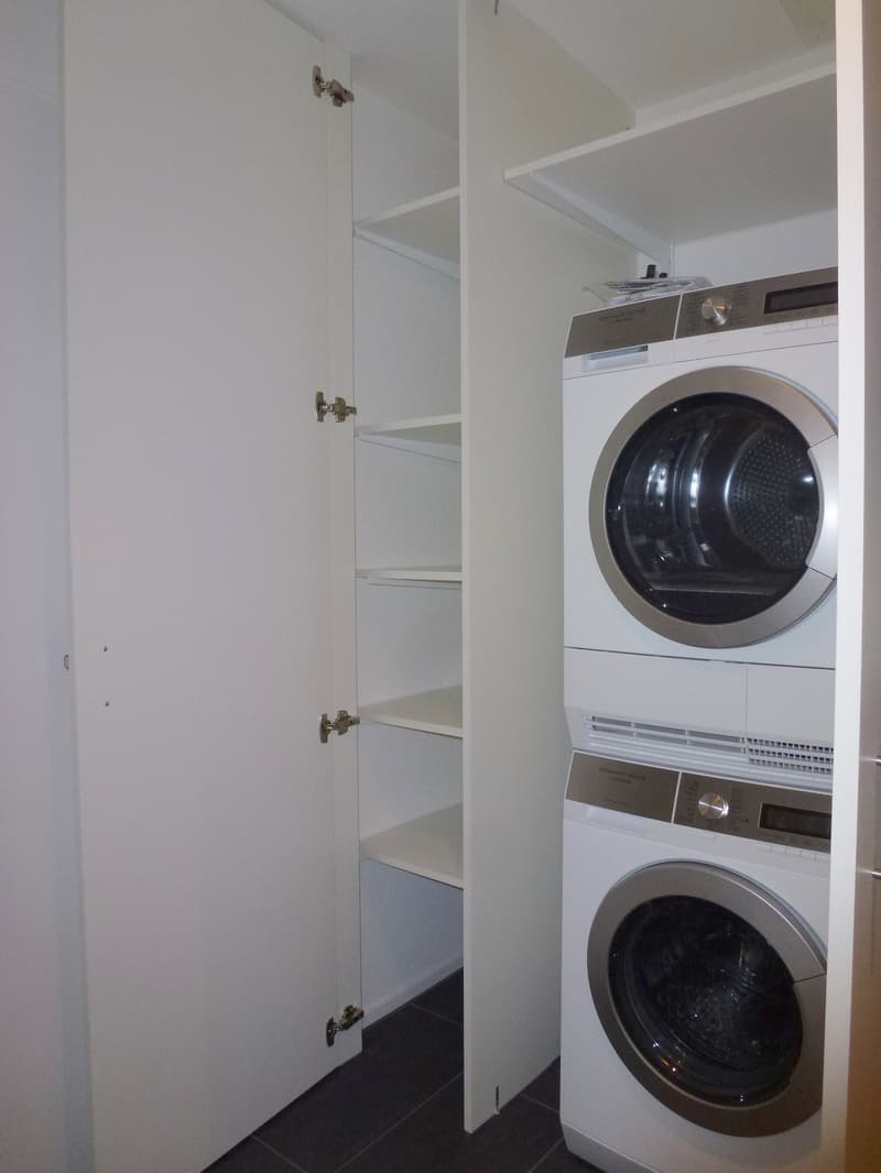 Wandschrank mit Waschturm