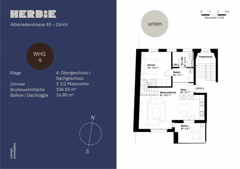 Urban & naturnah: Maisonette-Wohnung im HERBIE Wiedikon (12)