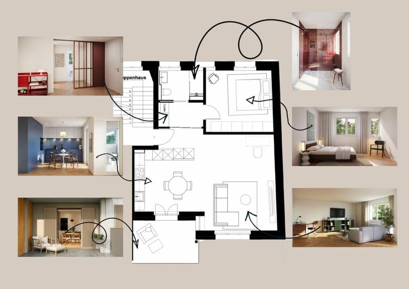 Grundriss mit Standardausbau