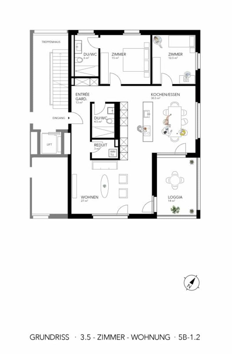 Grundriss Merlischachen 5b.1-2