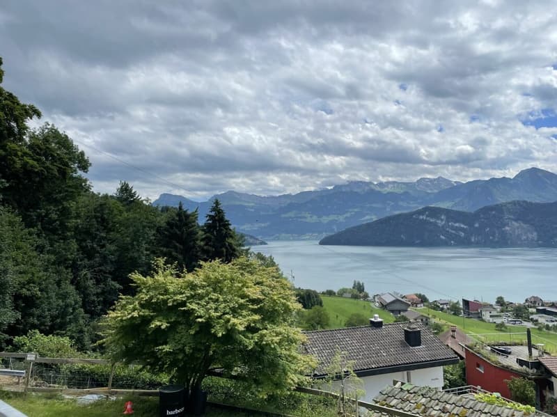 Blick in die Berge und See