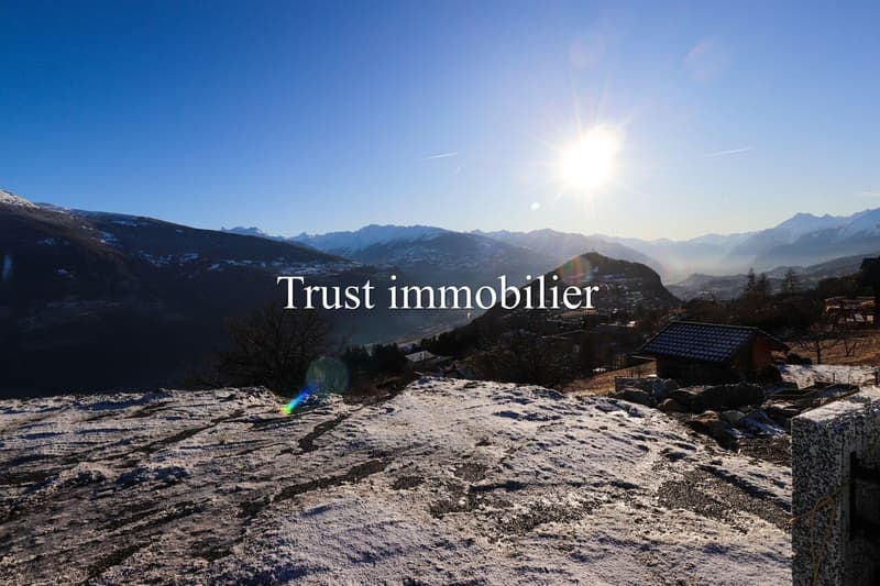 6000.Vue panoramique / Projet Chalet à vendre à Sergnou /Crans-Montana (3)