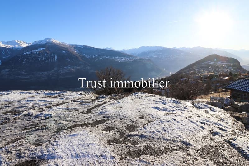 6000.Vue panoramique / Projet Chalet à vendre à Sergnou /Crans-Montana (4)