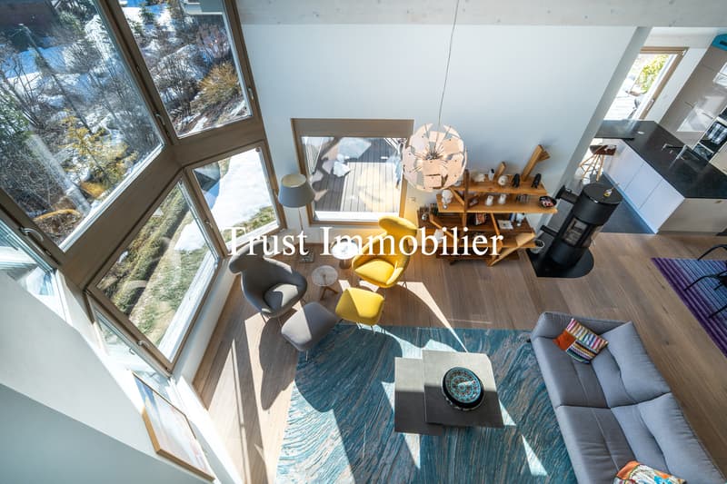 6022.Chalet contemporain lumineux avec vue panoramique, Mayens d'Arbaz (12)