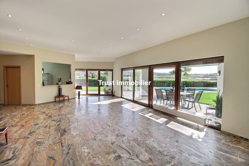 6029. VESSY : VILLA D'ARCHITECTE RÉNOVÉE AVEC VUE SALEVE (4)