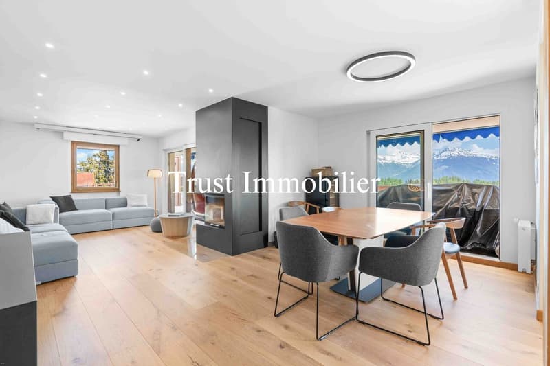 Appartement en attique + Studio, à 1km du centre de Crans (1)