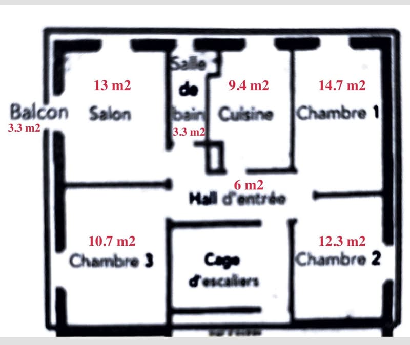 Plan de l'appartement
