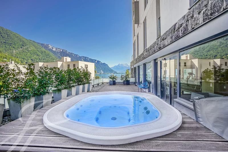 Magnifique appartement de 5.5 pièces avec terrasse privative offrant une vue sur le lac et les montagnes !!! (11)