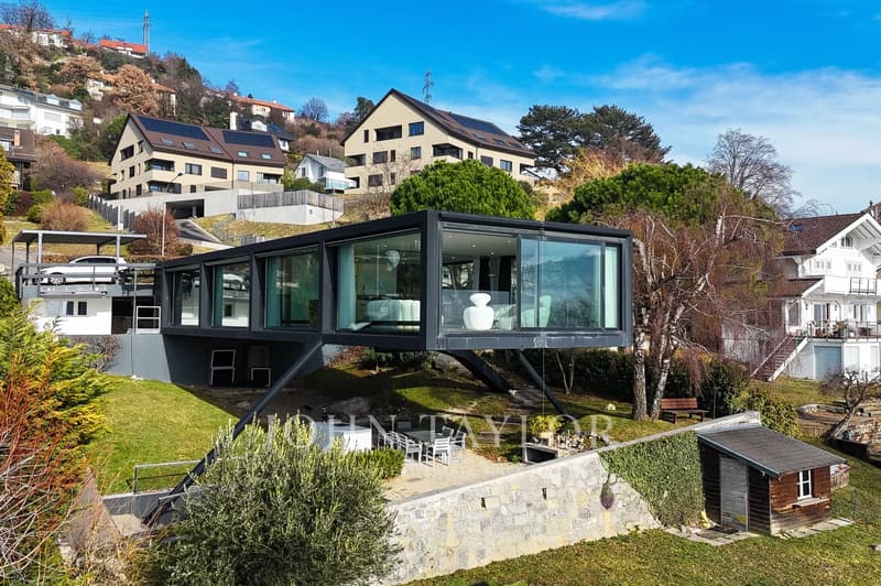 Villa d'architecte avec panorama lac & Alpes (9)