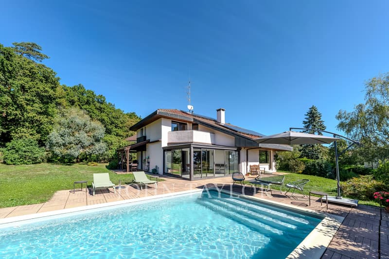 Villa avec piscine, vue lac et Mont-Blanc (2)