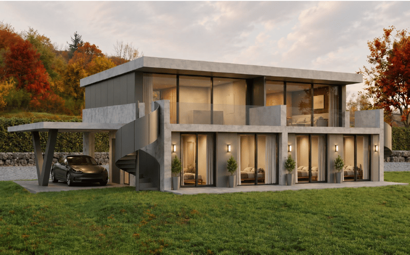 Villa mitoyenne neuve de haut standing – Châbles (FR) Vue sur le lac de Neuchâtel (2)