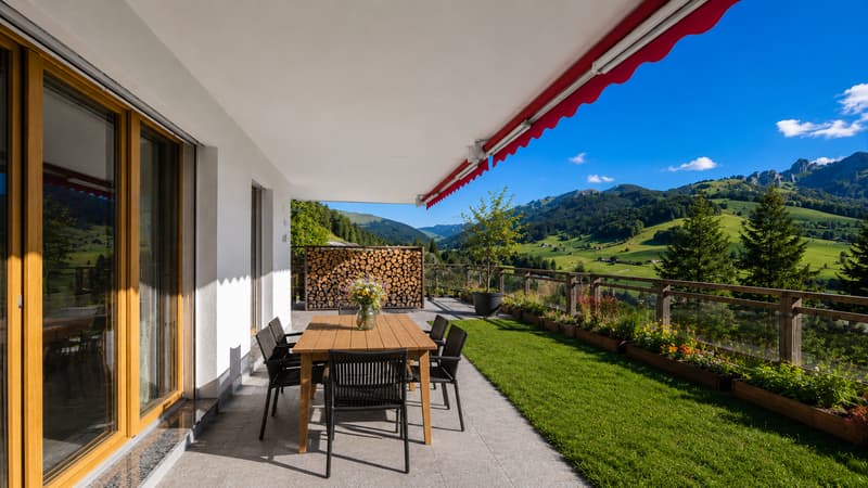 Un jardin face aux montagnes ? 3.5 pièces avec terrasse et vue dégagée à Cerniat (10)