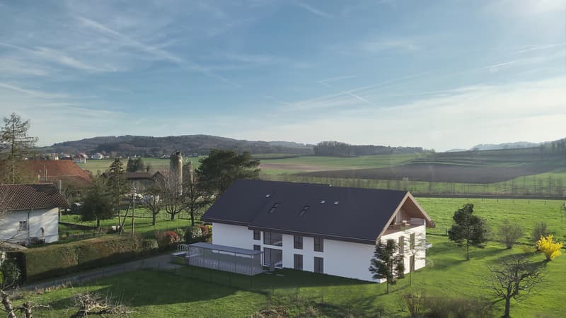 Estavayer / Frasses Dernier rez-jardin de 4,5 pces Terrain de 320 m2 (7)