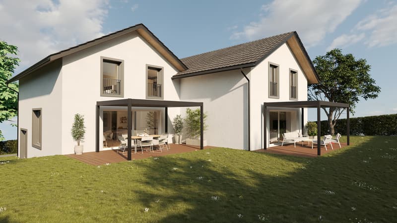 Font, à vendre, villa mitoyenne de 5.5 pièces, 125m2, terrain de 400m2 (2)