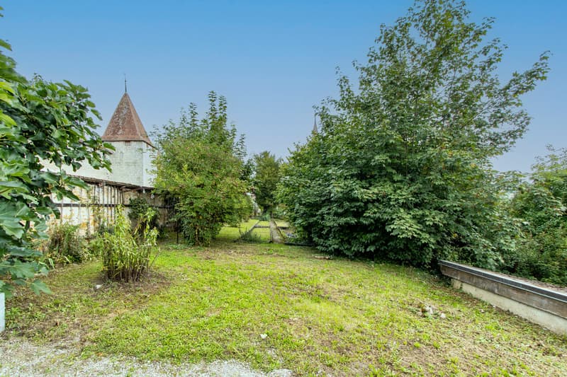 Sicht vom Turmzimmer mit Terrasse / Vue de la tour avec terrasse