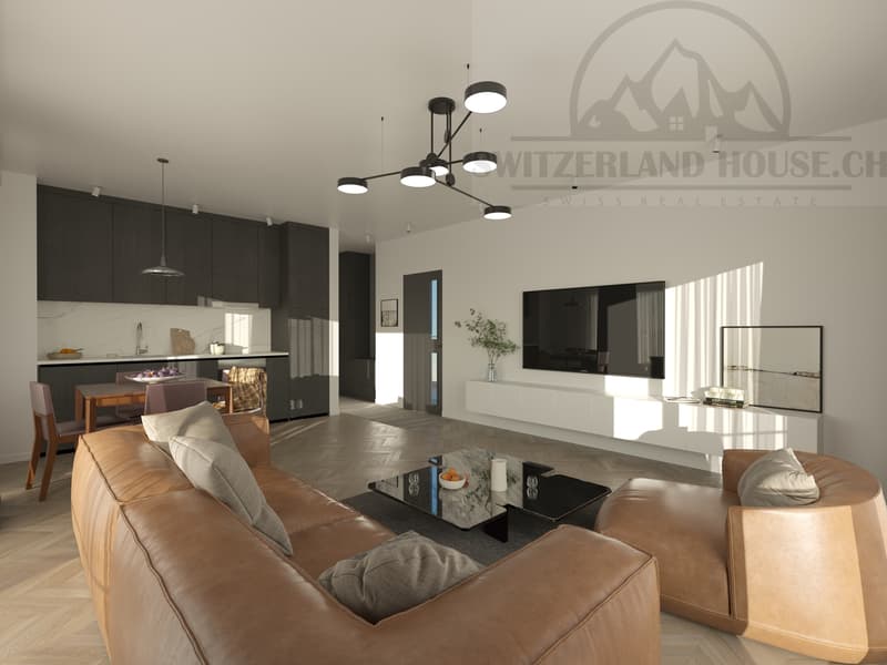 Magnifique attique 2,5 pcs avec grande terrasse à Givisiez (3)