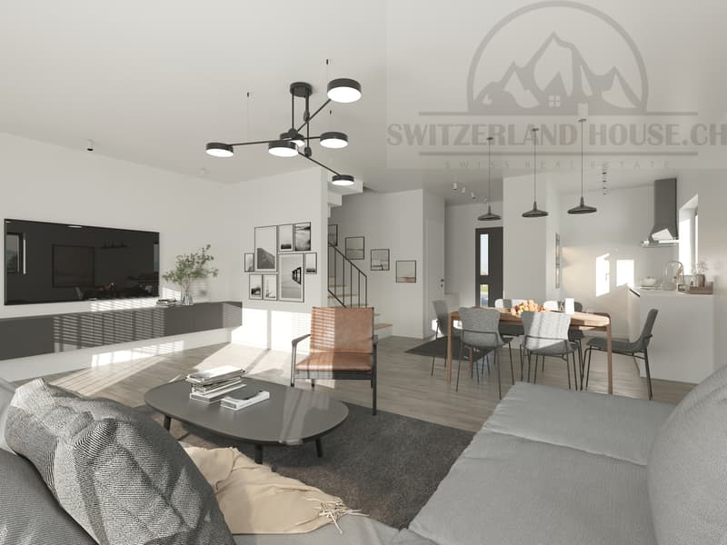 Magnifique 4,5 pcs en Duplex avec terrasse et jardin à Givisiez (3)