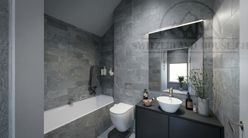 Salle de bain à l'étage