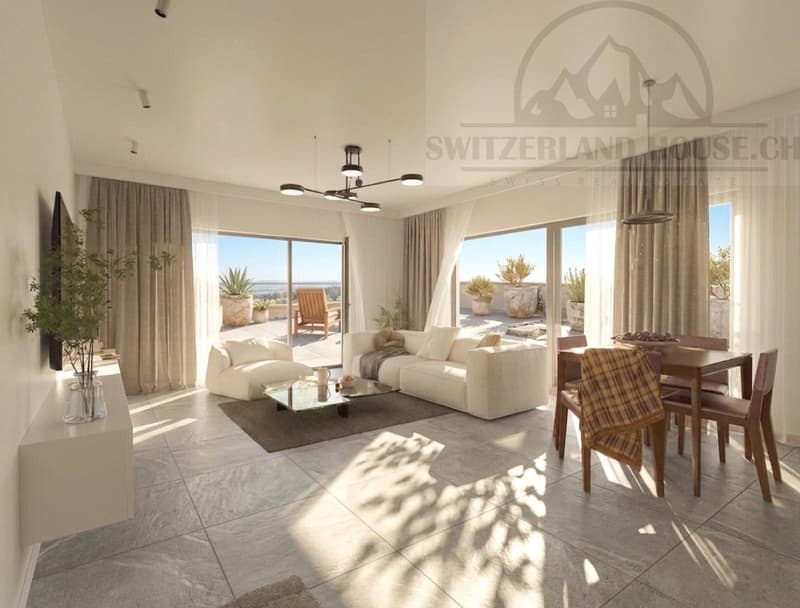 Magnifique attique 2,5 pcs avec grande terrasse avec vue à Givisiez (5)