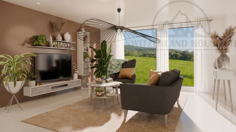 Spacieuse villa individuelle de 5.5 pcs avec grand jardin à Lovens proche nature (10)