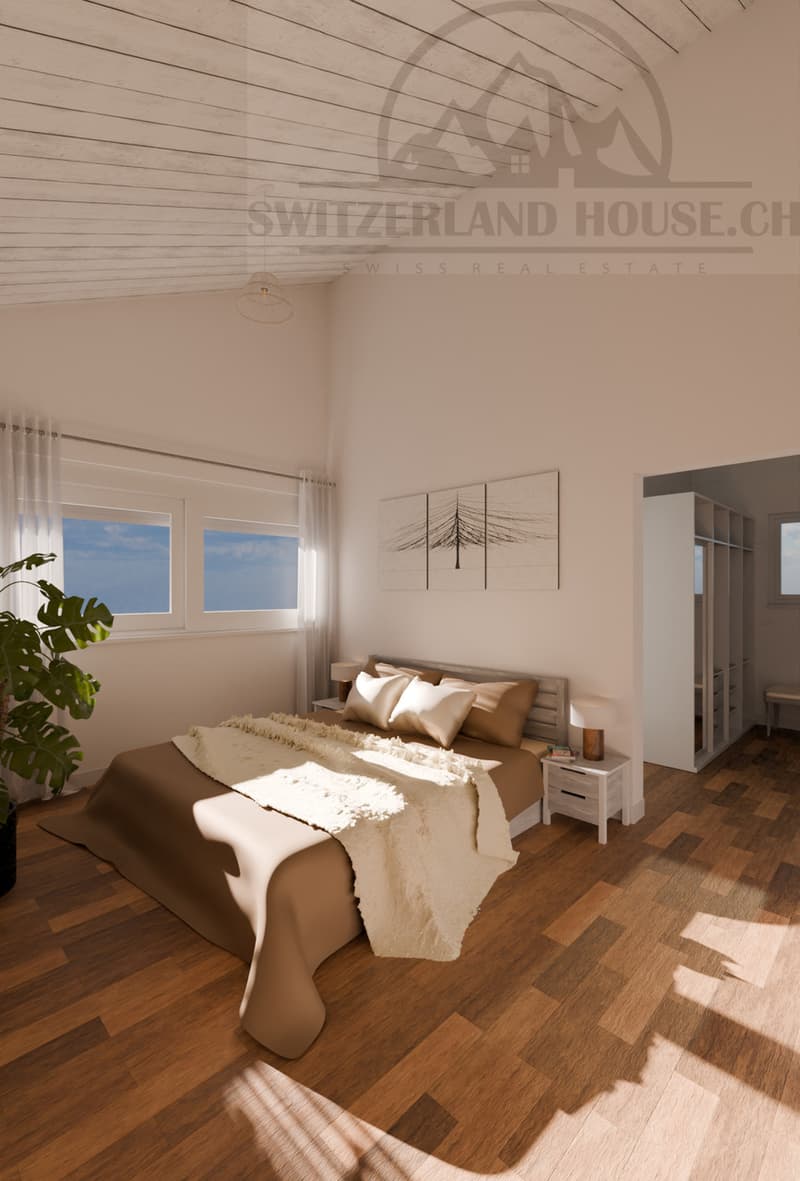 Spacieuse villa individuelle de 5.5 pcs avec grand jardin à Lovens proche nature (11)