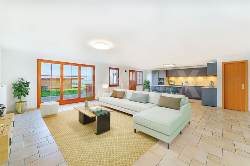 Comme une maison mitoyenne, avec 162 m2 habitables