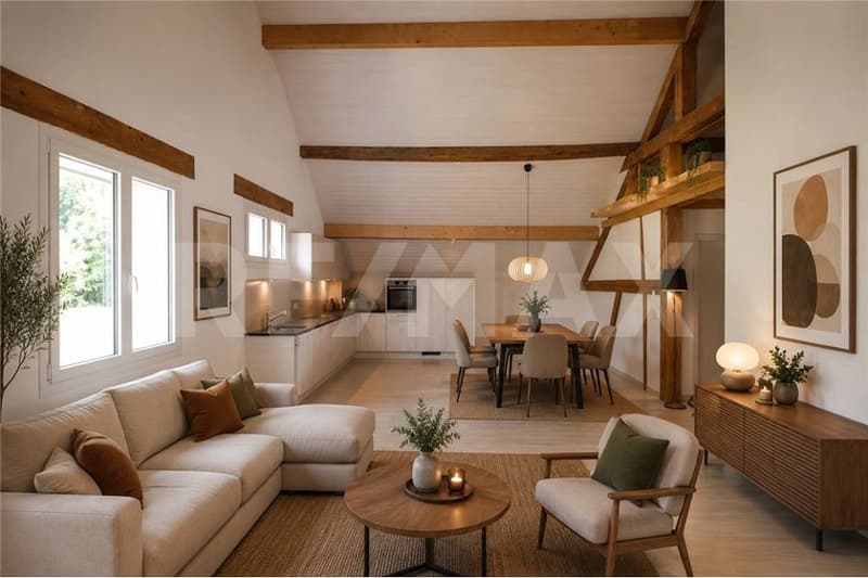 Appartement d'exception dans ferme rénovée avec jardin, à deux pas d'Estavayer-le-Lac (1)