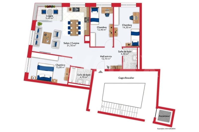 Appartement moderne accessible à un prix inférieur au marché grâce au droit de superficie (4)