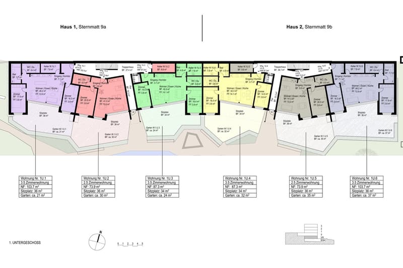 3.5 Zimmer-Gartenwohnung Nr. 1U.3