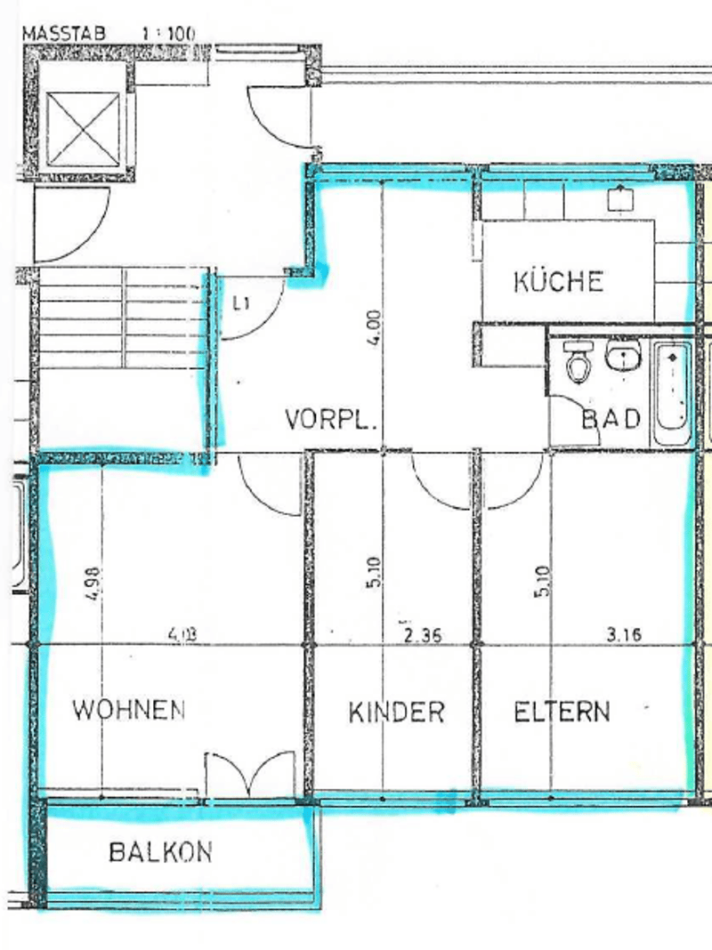 Befristete 3-Zimmerwohnung im Grünen (6)