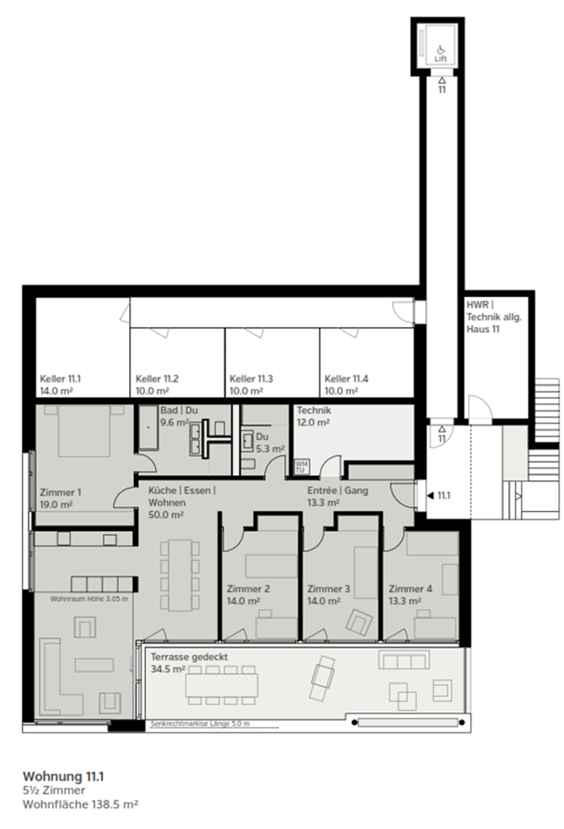 Exklusive 5.5-Zimmer-Terrassenwohnungen mit Weitblick in Oberrohrdorf (8)