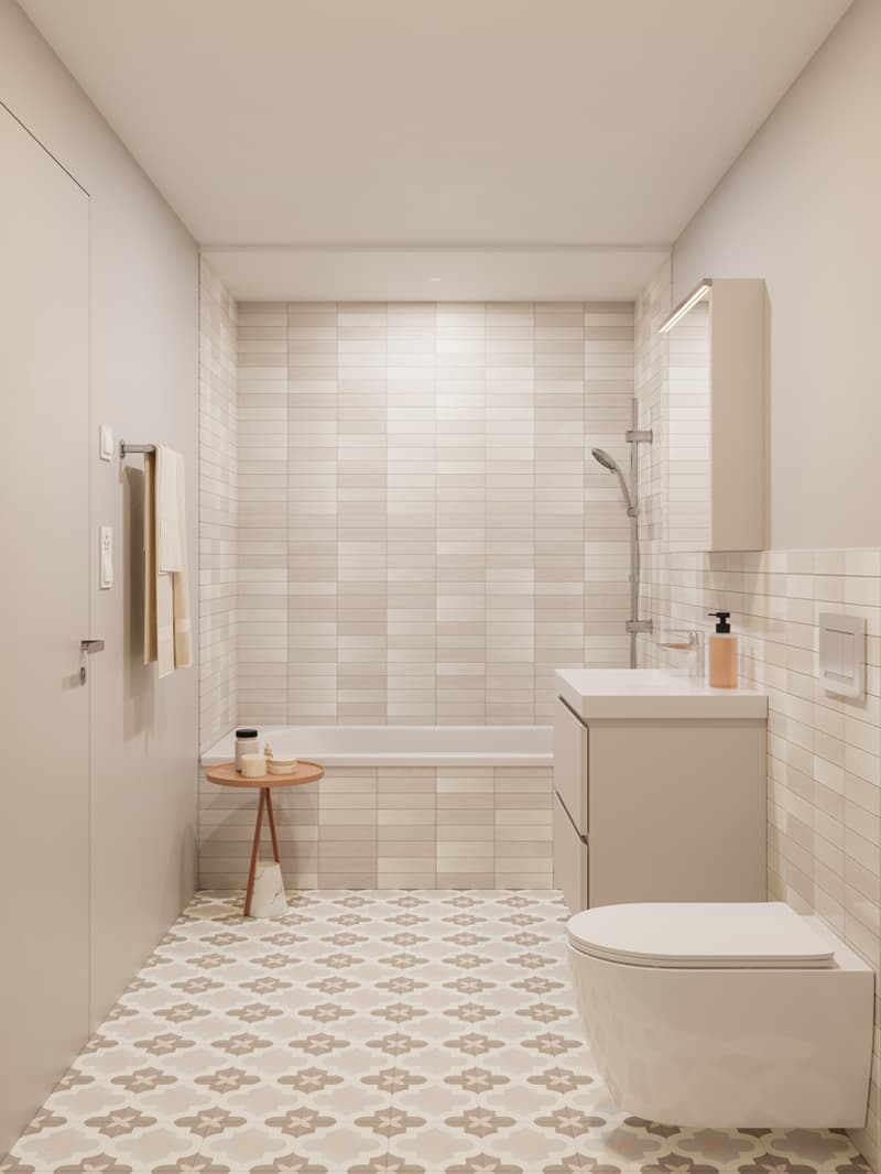 Badezimmer mit Badewanne