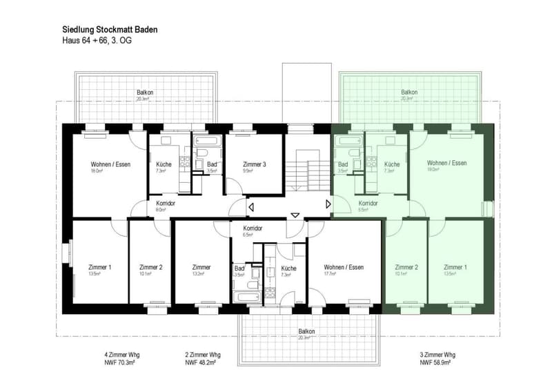 Helle 3-Zimmerwohnung zu vermieten (2)