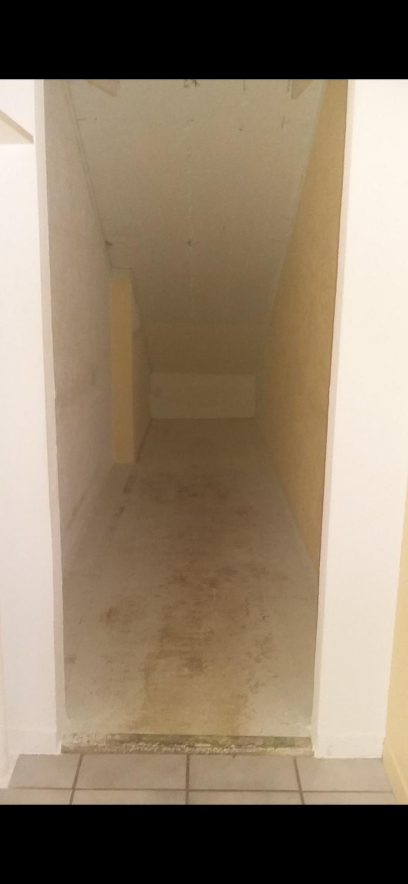 empty storage room with wooden beam in the ceiling