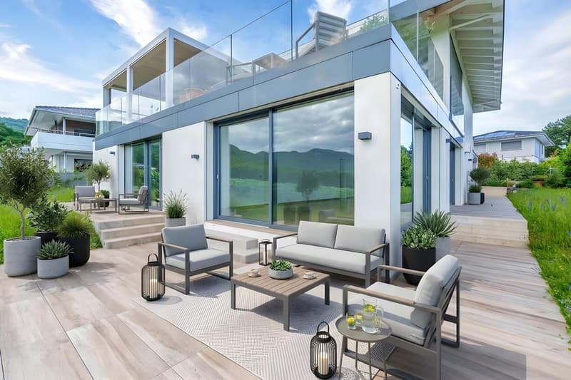 Genolier — Elegant Apartment with Lake and Alps Views (1)