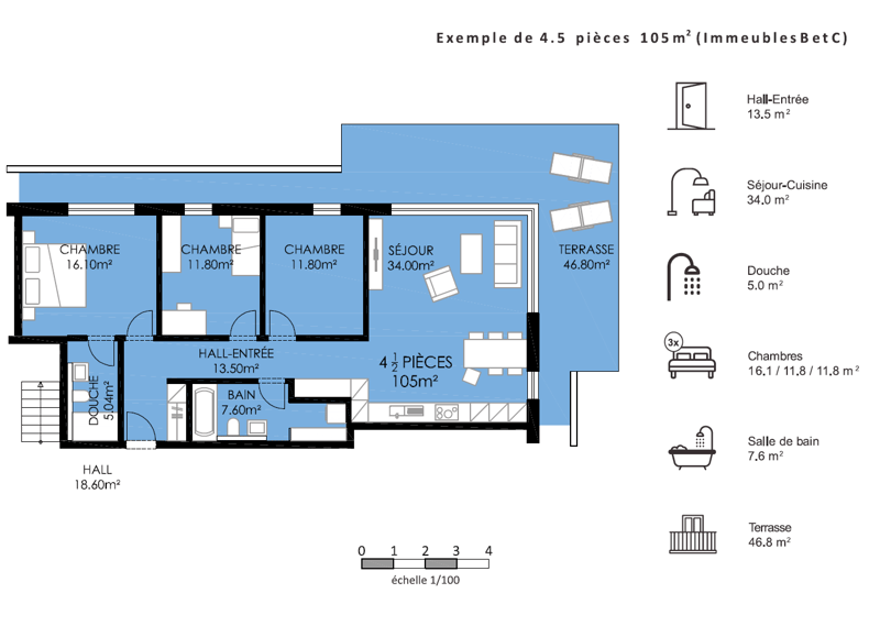 2 Magnifiques appartements de 5.5 pces de haut standing (130 m²) (5)