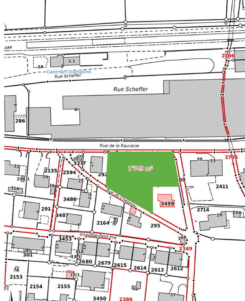 En zone mixte, terrain à bâtir de 1'749 m² à Courfaivre – Opportunité rare ! (3)