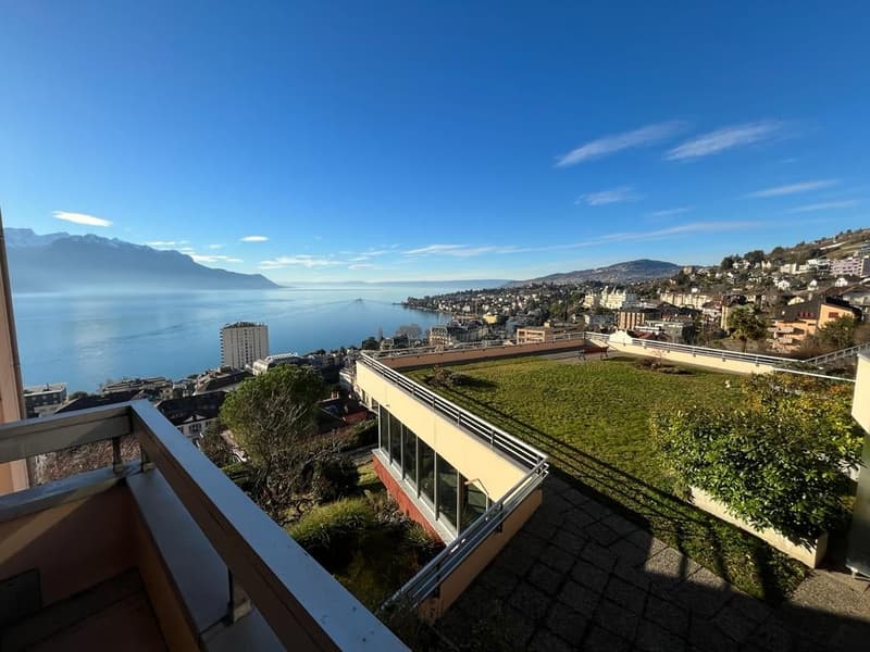 Joli 3 pièces avec magnifique vue sur le lac et les Alpes à Montreux (1)